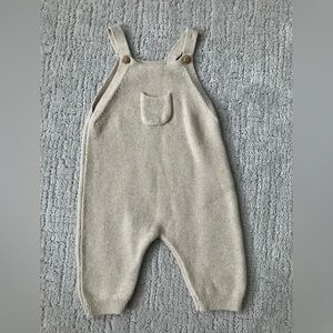 Zara Beige Knit Overalls for baby